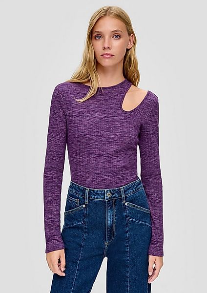 QS Langarmshirt T-Shirt Longsleeve aus Baumwollstretch günstig online kaufen