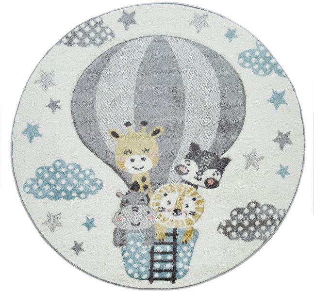 Paco Home Kinderteppich "Cosmo 343" rund 18 mm Höhe 3D-Design, niedliches T günstig online kaufen