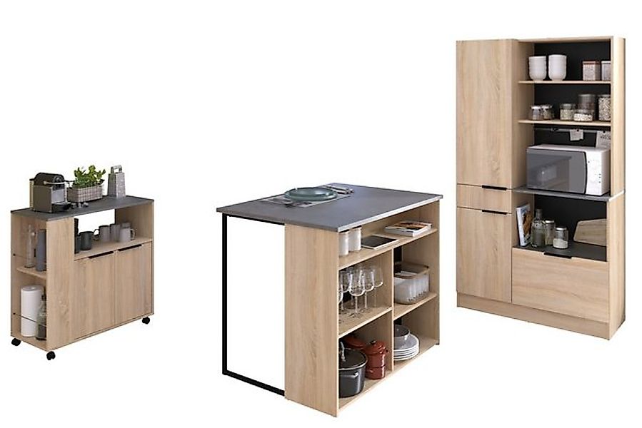 Parisot Buffet Fumay 3 (3-teilig) (3-teilig) Buffet 100x186x45, Theke 109x9 günstig online kaufen