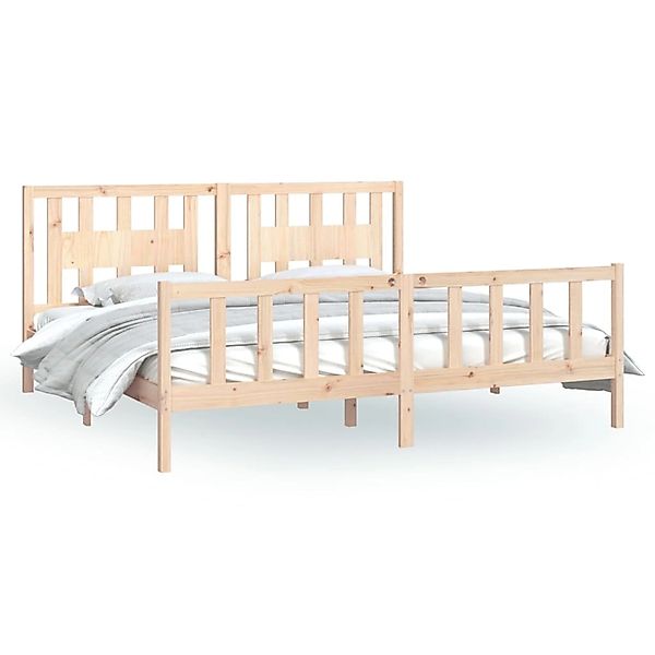 Vidaxl Massivholzbett Mit Kopfteil Kiefer 200x200 Cm günstig online kaufen