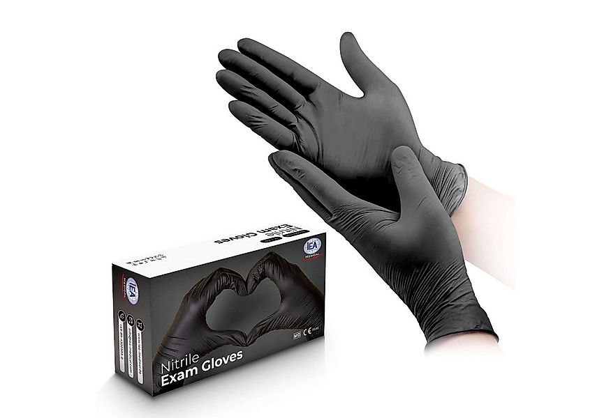 IEA Medical Nitril-Handschuhe Nitrilhandschuhe Schwarz M 100 Stk, Einweghan günstig online kaufen