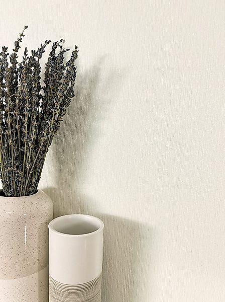 Newroom Vliestapete, Weiß Tapete Modern Unifarbe - Glanztapete Universal Cr günstig online kaufen