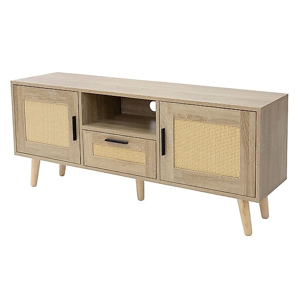 ML-Design TV-Schrank 120x50,5x30 cm Eiche Optik Fernseher bis 55 Zoll günstig online kaufen