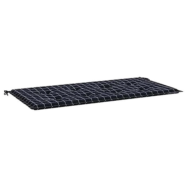 vidaXL Gartenbank-Auflage Schwarz Karomuster 120x50x4 cm Oxford-Gewebe 3611 günstig online kaufen