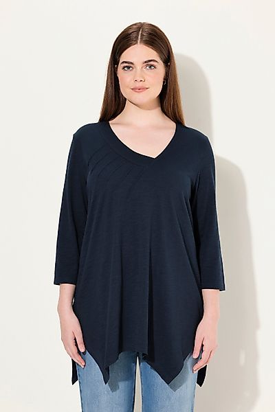 Ulla Popken Longshirt Shirt A-Linie V-Ausschnitt günstig online kaufen