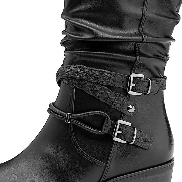 MARCO TOZZI Cowboy Stiefelette, Blockabsatz, Kurzstiefel, günstig online kaufen
