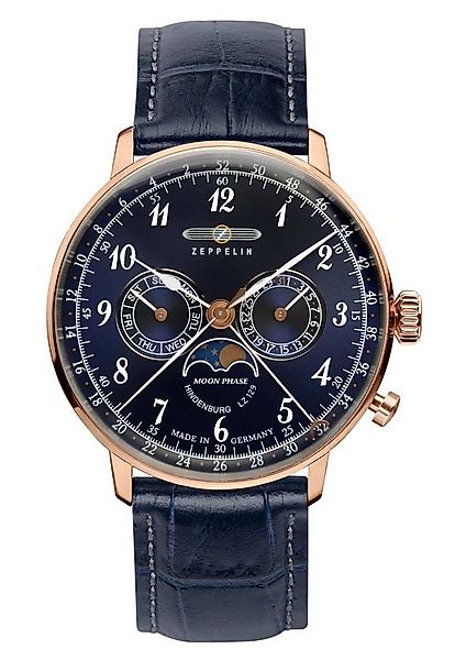 ZEPPELIN Multifunktionsuhr Hindenburg LZ 129 Moonphase 7038-3, Armbanduhr, günstig online kaufen