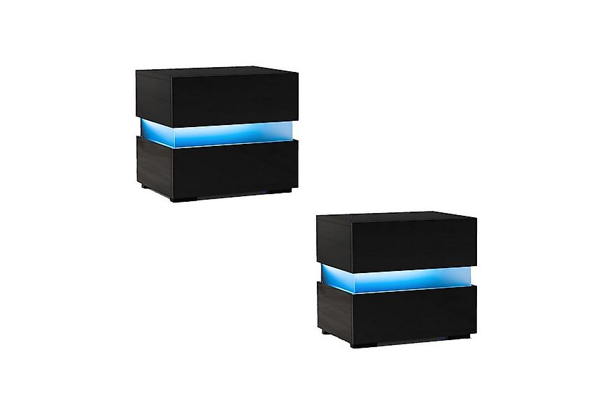 KOMFOTTEU Nachttisch (2-St), 22 dynamischen Modi & 5 Helligkeitsstufen & Fe günstig online kaufen
