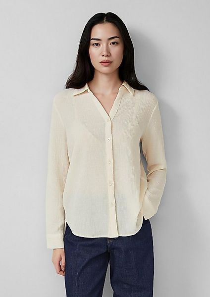 s.Oliver Langarmbluse Bluse Strukturierte Hemdbluse mit Turn-up günstig online kaufen