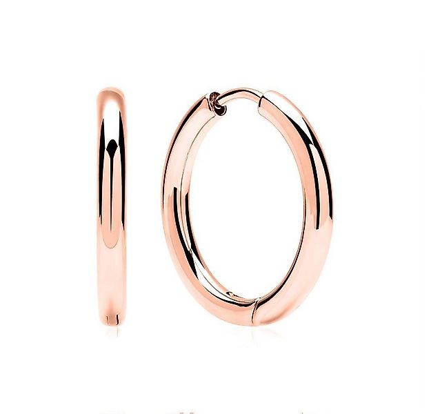 Unique Paar Creolen Edelstahl Creolen rosévergoldet E5117-20 günstig online kaufen