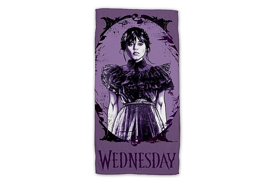 Jerry Fabrics Strandtuch Wednesday Purple Frottee Badetuch mit Premium Druc günstig online kaufen