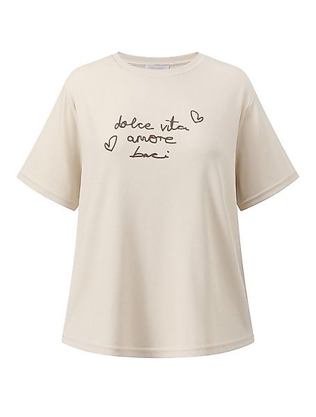 SASSYCLASSY T-Shirt T-Shirt mit LA DOLCE VITA Print Damen Legeres T-Shirt m günstig online kaufen