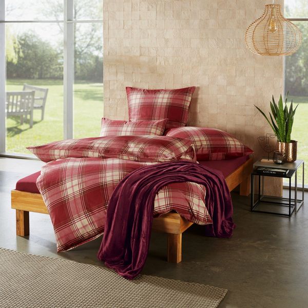 REDBEST Bettwäsche Bettwäsche, Biber, Karo günstig online kaufen