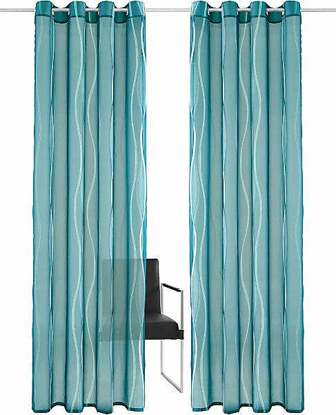 OTTO home Gardine "Dimona" Ösen 2 Stk. tlg. 2er-Set, transparent, Voile, Po günstig online kaufen