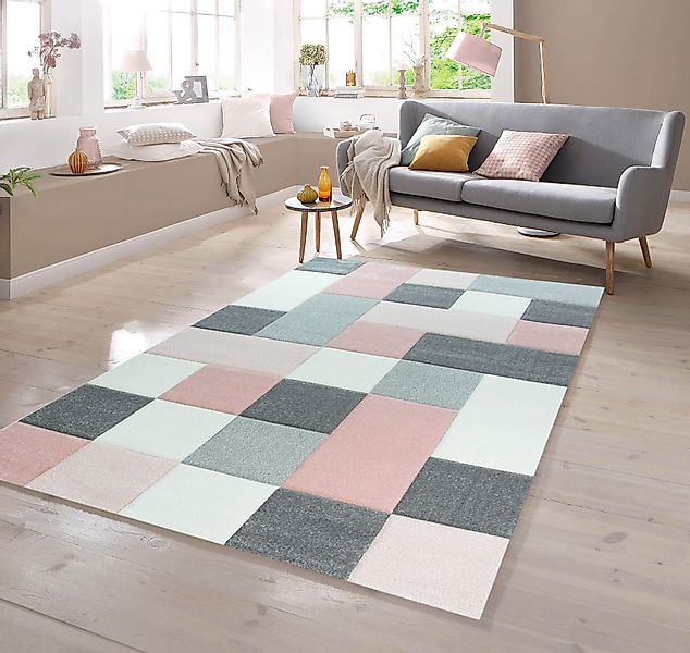 TeppichHome24 Teppich Moderner Teppich mit Karo günstig online kaufen