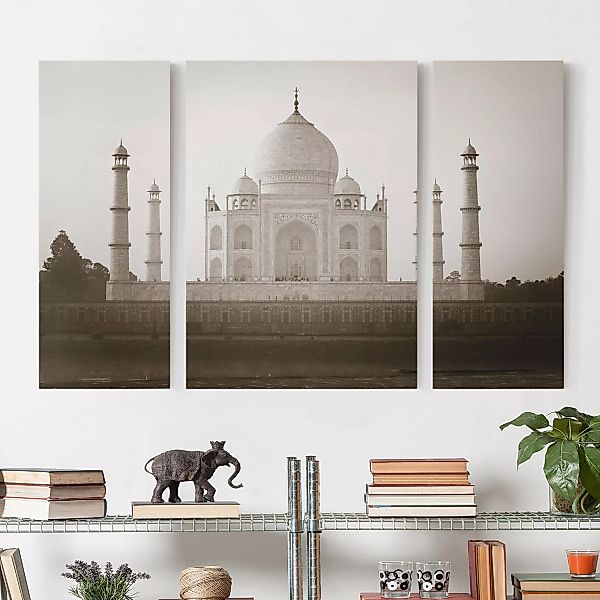 3-teiliges Leinwandbild Architektur & Skyline - Querformat Taj Mahal günstig online kaufen