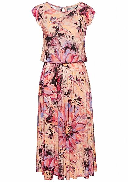 LASCANA Midikleid, mit Rüschenärmeln günstig online kaufen