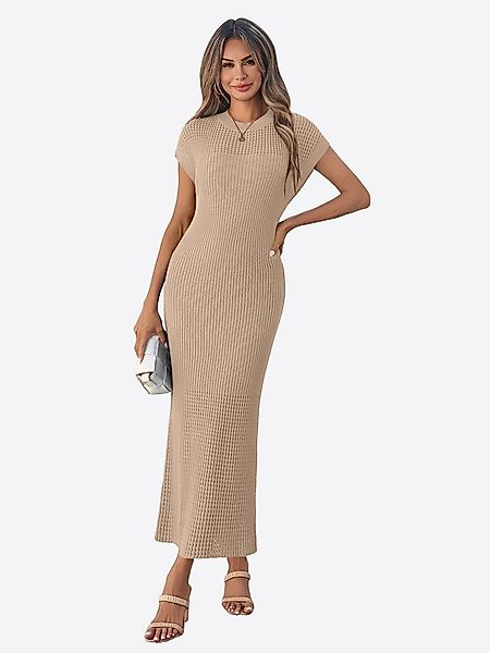 Imily Bela Strickkleid Damen mit Kurzarm und Rundhals Casual (Packung, 1-tl günstig online kaufen