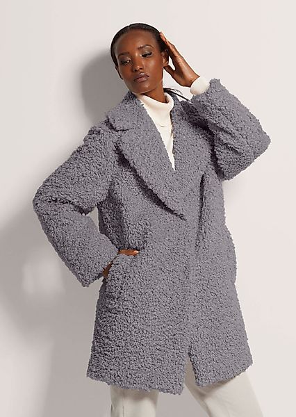 MADELEINE Kurzmantel Flauschiger Webpelz mit Reverskragen günstig online kaufen