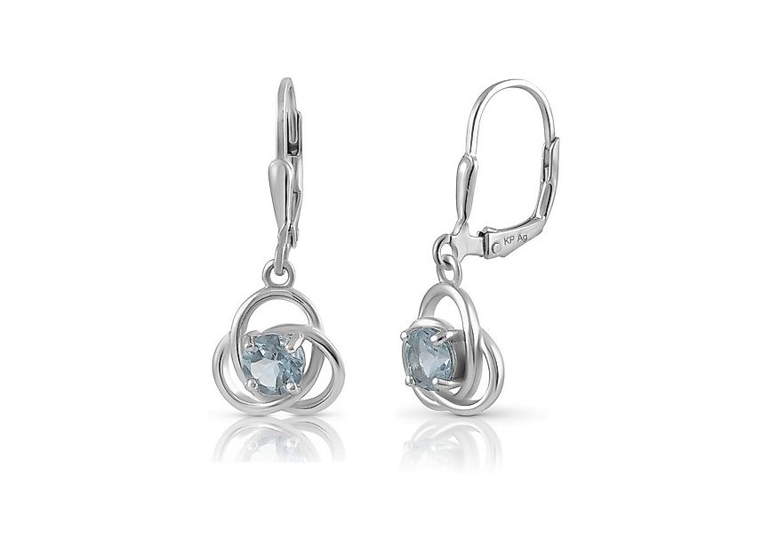Vivance Paar Ohrhänger 925/- Sterling Silber rhodiniert Blautopas günstig online kaufen