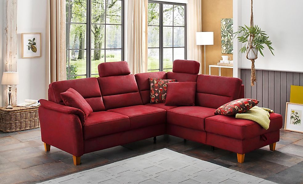 Home affaire Ecksofa "Palmera L-Form, B: 236 cm", optional Bettfunktion & B günstig online kaufen