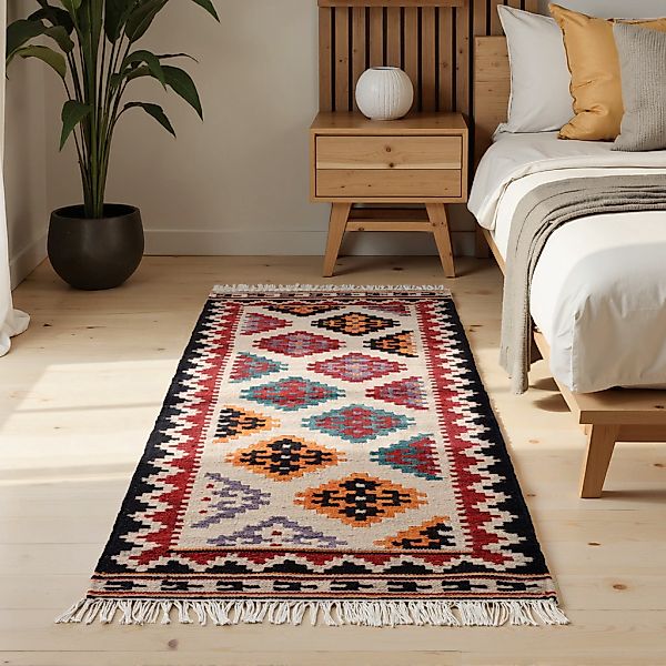 HANSE Home Teppich "Kelim Kian" rechteckig 3 mm Höhe Wolle, Baumwolle, Natu günstig online kaufen