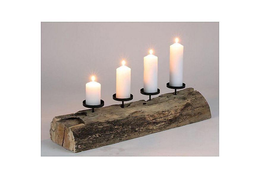 BURI Teelichthalter XXL Kerzenhalter Holz 70cm Weihnachtsdeko Kerzenständer günstig online kaufen