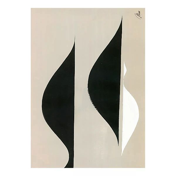 Paper Collective - Music 02 Kunstdruck 30x40cm - beige, weiß, schwarz/BxH 3 günstig online kaufen