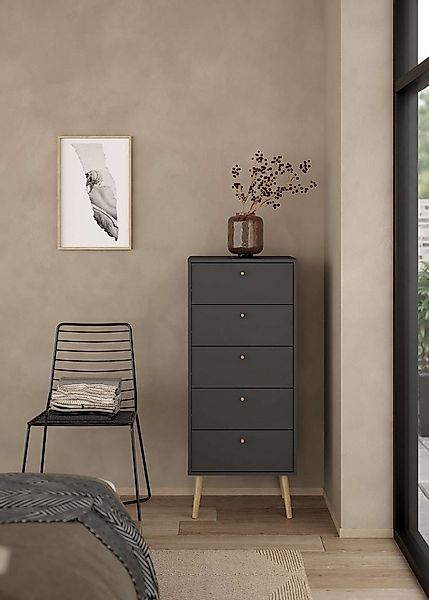 andas Highboard Bodo, Hochkommode, Aufbewahrung, Stauraum, mit 5 Schubladen günstig online kaufen