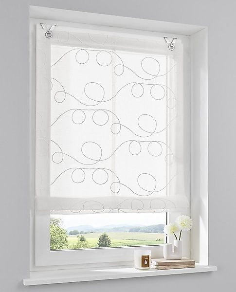 Kutti Raffrollo Jasmin, mit Hakenaufhängung, ohne Bohren, einfarbig, bestic günstig online kaufen