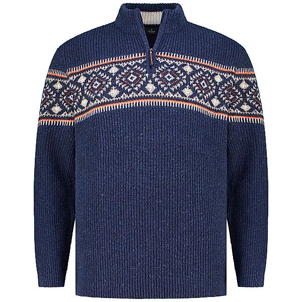 RAGMAN Strickpullover mit Troyerkragen Farbe marine Größe: 3XL günstig online kaufen