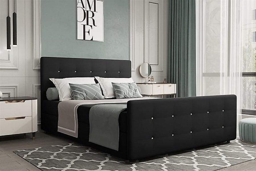 Fun Möbel Boxbett Schlafzimmerbett MARKOS Überlänge in Stoff Soro (Liegeflä günstig online kaufen