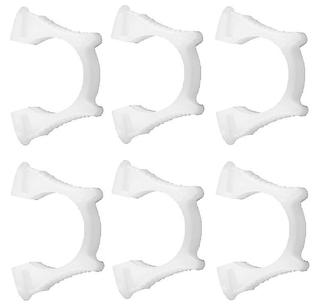 Clever-Kauf-24 Gardinenstangen-Endstück Endfeststeller 6 Stück weiß für Gar günstig online kaufen