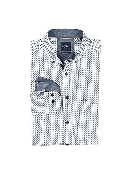 Engbers Langarmhemd Herren Langarm-Hemd gemustert, Hellblau günstig online kaufen