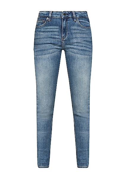 QS Stoffhose Jeans Sadie / Skinny Fit / Mid Rise / Skinny Leg Label-Patch günstig online kaufen