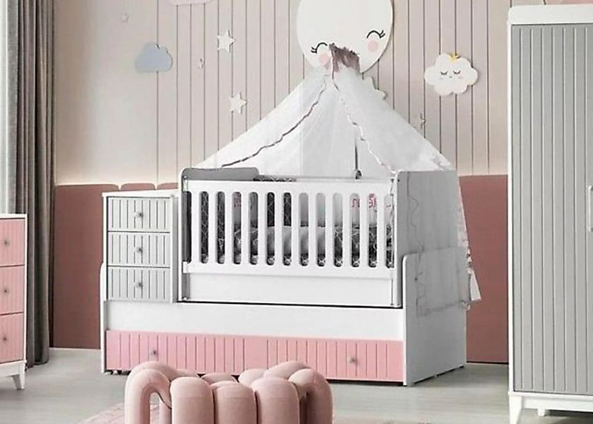 JVmoebel Kinderbett Stilvolles Kinderbett für Baby Mehrfarbig Perfekte Möbe günstig online kaufen