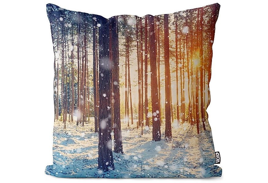 VOID Kissenbezug, (1 Stück), Weihnachtsdeko Winterwald Wald Winter Schnee W günstig online kaufen