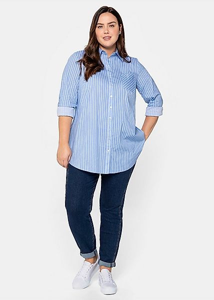 Sheego Klassische Bluse Longbluse Langarm günstig online kaufen
