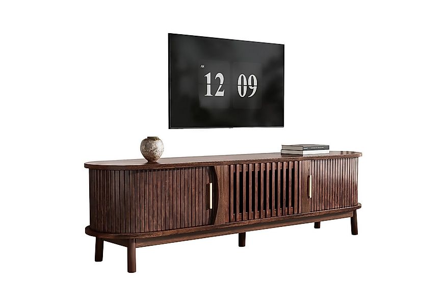 Merax Lowboard mit 2 Schiebetüren und Klapptür (TV-Lowboard TV-Unterschrank günstig online kaufen