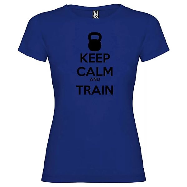 Kruskis Keep Calm And Train Kurzärmeliges T-shirt XL Royal Blue günstig online kaufen