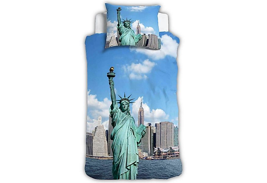 ESPiCO Bettwäsche New York, Renforcé, 2 teilig, Digitaldruck, Freiheitsstat günstig online kaufen