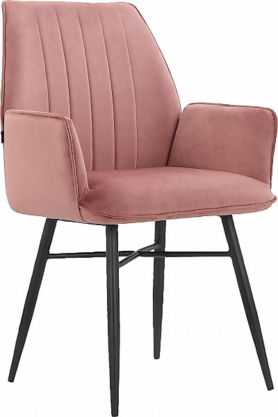 Leonique Esszimmerstuhl "Hrodwyn" () 2 Stk. Veloursstoff Sitz gepolstert, m günstig online kaufen