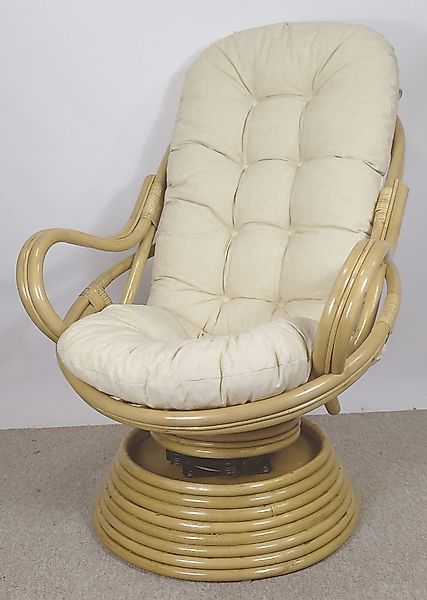 Rattani Rattanstuhl Rattan Drehsessel, Drehwippsessel Linda günstig online kaufen