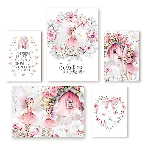 homestyle-accessoires Poster Kinderzimmer Bilder Kinderbilder SCHLAF günstig online kaufen