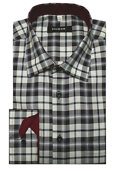 Huber Hemden Flanellhemd HU-0063 Hochwertiges Karo Hemd feiner Twill-Stoff günstig online kaufen