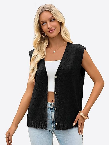 Imily Bela Strickjacke Damen Strickweste mit V-Ausschnitt (Packung, 1-tlg., günstig online kaufen