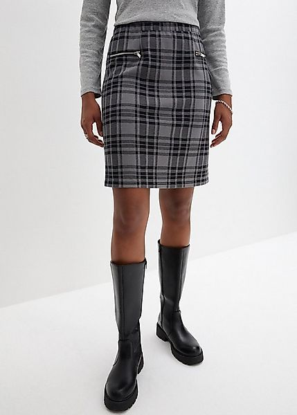 bonprix Jerseyrock aus Polyester, Viskose und Elasthan, Minirock-Länge, mit günstig online kaufen