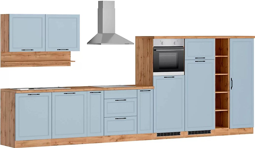 Kochstation Küche "KS-Lana", 440 cm breit, wahlweise mit oder ohne E-Geräte günstig online kaufen