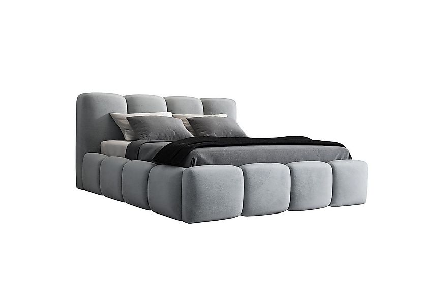 A&J MöbelLand GmbH Polsterbett DONA-OM mit Lattenrost und Bettkasten. (Bett günstig online kaufen