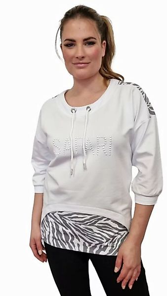 Gio Milano Sweatshirt "Safari" mit Tunnelzug im Kragen und 3/4 Ärmel günstig online kaufen